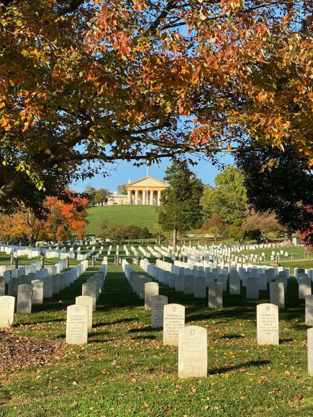 A Fall view of Arlington National Cemetery.