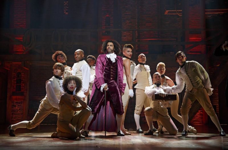 Still image of Broadway performer Daveed Diggs acting in Hamilton